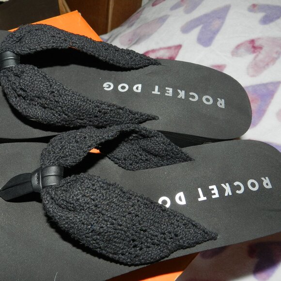 Rocket Dog Black Crochet SIZE 11 Women's Platform Sandal BNIB🆕📦⌚🏃🏻💨⚡🚚 - Picture 11 of 16